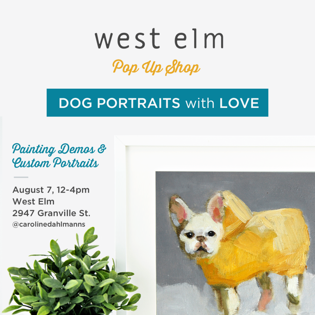 Dog Portraits with Love: West Elm Pop Up Shop